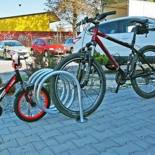 Fietsenrek model Virio 11 Fietsenrek in spiraalvorm: modern design met robuuste constructie.